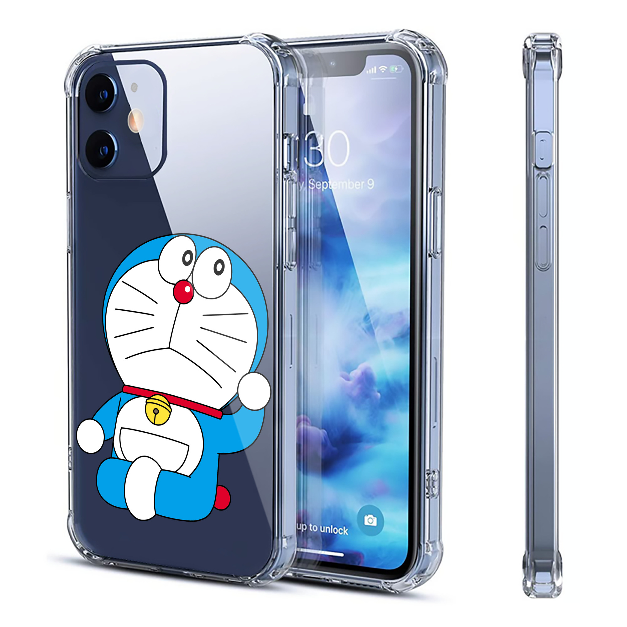 （画像用） ドラえもん Doraemon 【iPhone 12シリーズ対応】透明スマホケース（クリアソフトケース）
